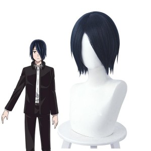 Anime Kaguya-sama: Love is War Yu Ishigami Navy Blue Men's Short Cosplay Wigs