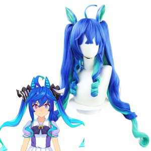 Anime Uma Musume Pretty Derby Twin Turbo Cosplay Wig With Ear Props