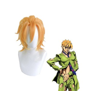 Anime JoJo's Bizarre Adventure Golden Wind Pannacotta Fugo Short Blond Cosplay Wigs