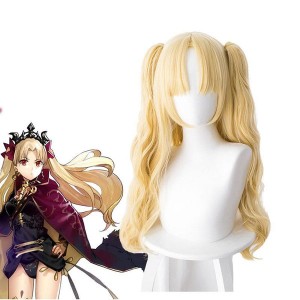 FGO Fate/Stay Night Ereshkigal Tohsaka Rin Blonde Curved Long Ponytails Cosplay Wigs