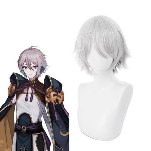 FGO Fate/Grand Order Lang Lin Wang 30cm Short Silver Grey Halloween Cosplay Wigs