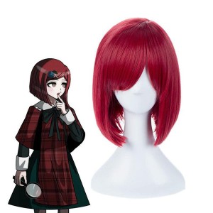 Danganronpa V3 Killing Harmony Yumeno Himiko Red Short Cosplay  Wigs