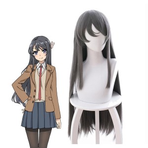 Anime Rascal Does Not Dream of Bunny Girl Senpai Mai Sakurajima Long Straight Cosplay Wigs