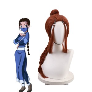 Anime Avatar: The Last Airbender Katara Brown 80cm Cosplay Wig