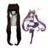 Game Nekopara Chocola Long Straight Brown Cosplay Wigs