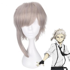 Anime Bungo Stray Dogs Atsushi Nakajima Light Gray Cosplay Wigs