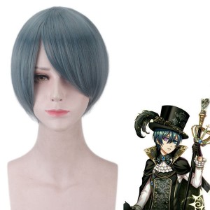 Anime Black Butler Ciel Phantomhive Short Dark Blue Cosplay Wigs