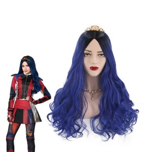 Movie Descendants 3 Evie Blue Cosplay Wigs