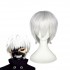 Anime Tokyo Ghoul Kaneki Ken White Cosplay Wigs