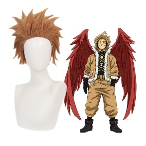 Anime My Hero Academia Wing Hero Hawks Keigo Takami Short Brown Cosplay Wigs