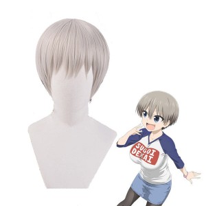 Anime Uzaki-chan Wants to Hang Out Hana Uzaki Short Linen Cosplay Wigs