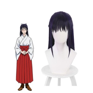 Anime Jujutsu Kaisen Iori Utahime Dark Purple Cosplay Wigs