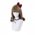 Women Fashion Short Brown Curls Sweet Bangs Lolita Wig