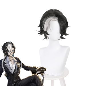 Game Identity V Ruth &amp; Inference D.M The Man of Desires Black White Cosplay Wigs