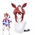 Anime Uma Musume Pretty Derby Tokai Teio Brown Long Ponytail Cosplay Wigs With Eears