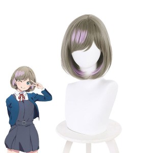 Anime LoveLive!SuperStar!! Tang Keke Cyan Brown Bangs Cosplay Wigs