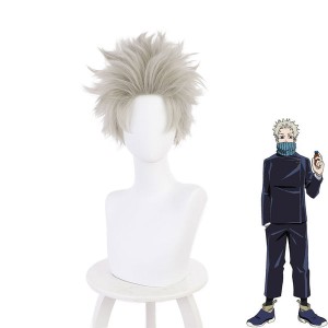 Jujutsu Kaisen 0 Movie Toge Inumaki Gray Cosplay Wigs