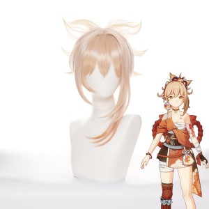 Game Genshin Impact Yoimiya Xiaogong Halloween Cosplay Wigs