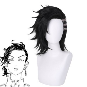 Anime Tokyo Revengers Hajime Kokonoi Black Cosplay Wigs