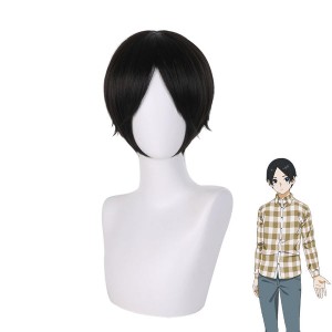 Anime Blue Period Yotasuke Takahashi Black Short Cosplay Wigs