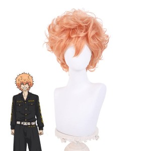 Anime Tokyo Revengers Nahoya Kawata Orange Cosplay Wigs