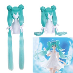 Anime Vocaloid SEGA Hatsune Miku SPM 15th Anniversary KEI Ver. Cosplay Wigs