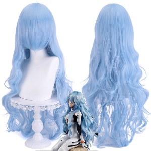 Anime EVA Neon Genesis Evangelion Rei Ayanami Long Cosplay Wigs