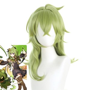 Game Genshin Impact Collei Green Cosplay Wig